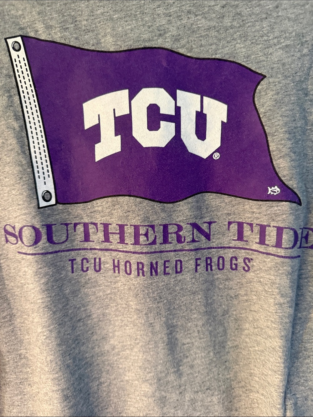 TCU Grey & Purple Logo T-Shirt - Southern Tide unisex